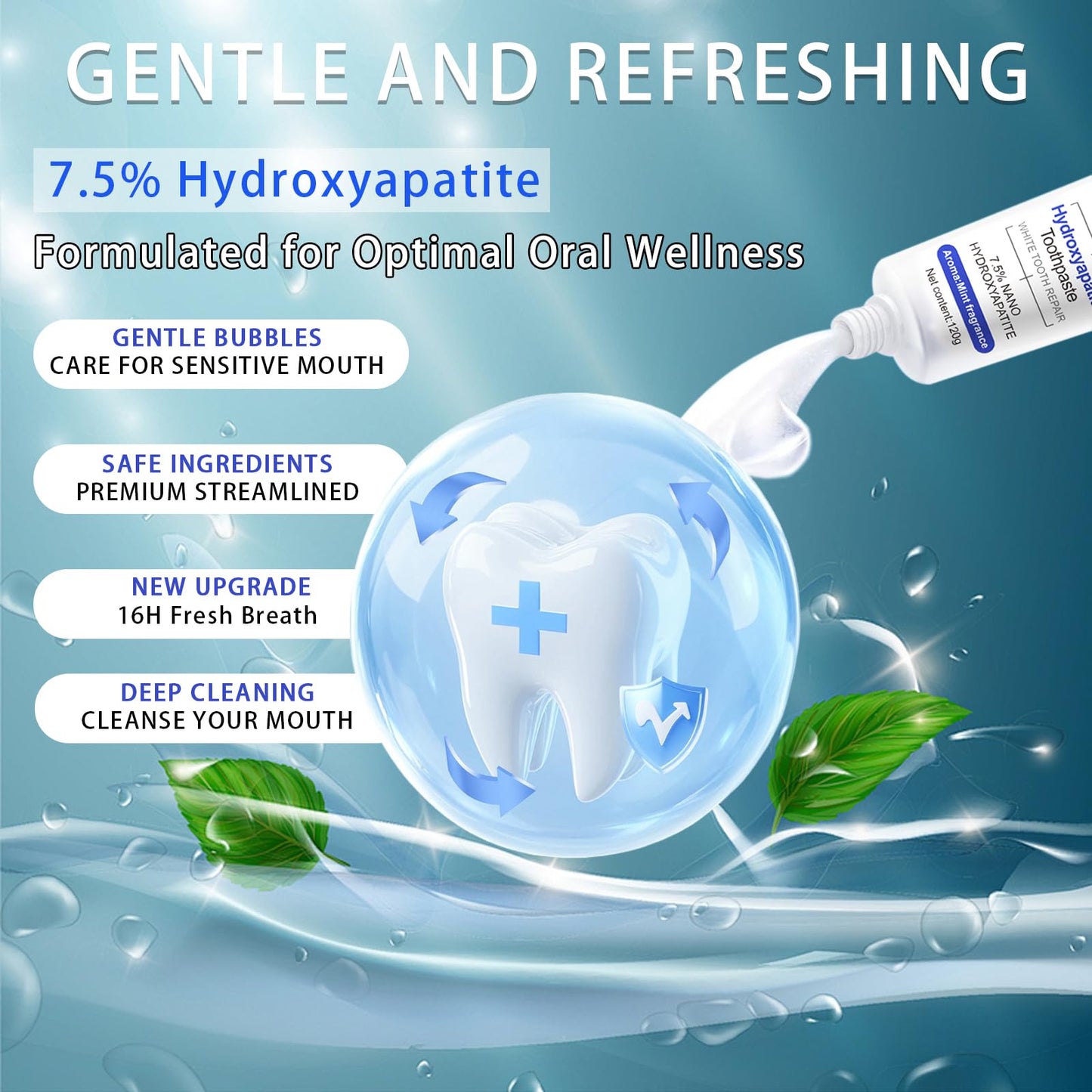 7.5% Nano-Hydroxyapatite Enamel Repair Toothpaste